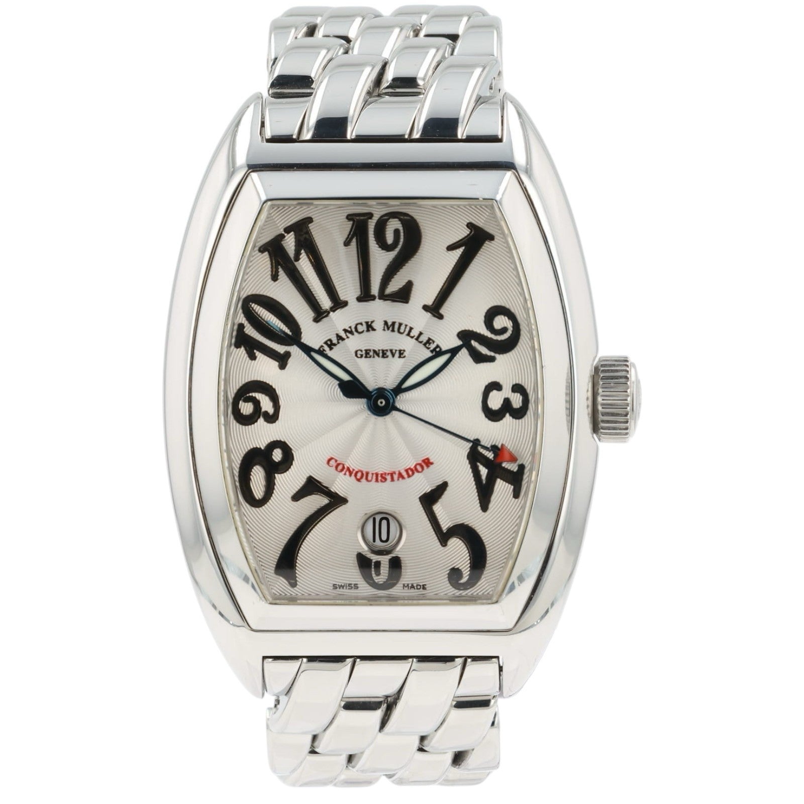 Franck Muller Conquistador Silver Dial Stainless Steel 35mm Automatic Mens 8002C