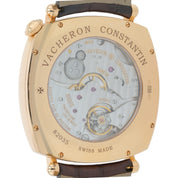 Vacheron Constantin 18k Rose Gold Silver Dial 40mm Manual Wind Mens Watch 82035