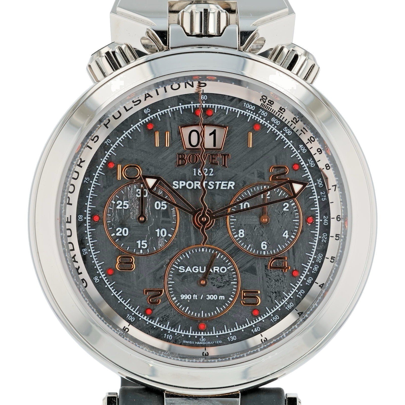 NEW 2025 Bovet Sportster Saguaro Steel Meteorite Dial 46mm Men's Watch SP0485