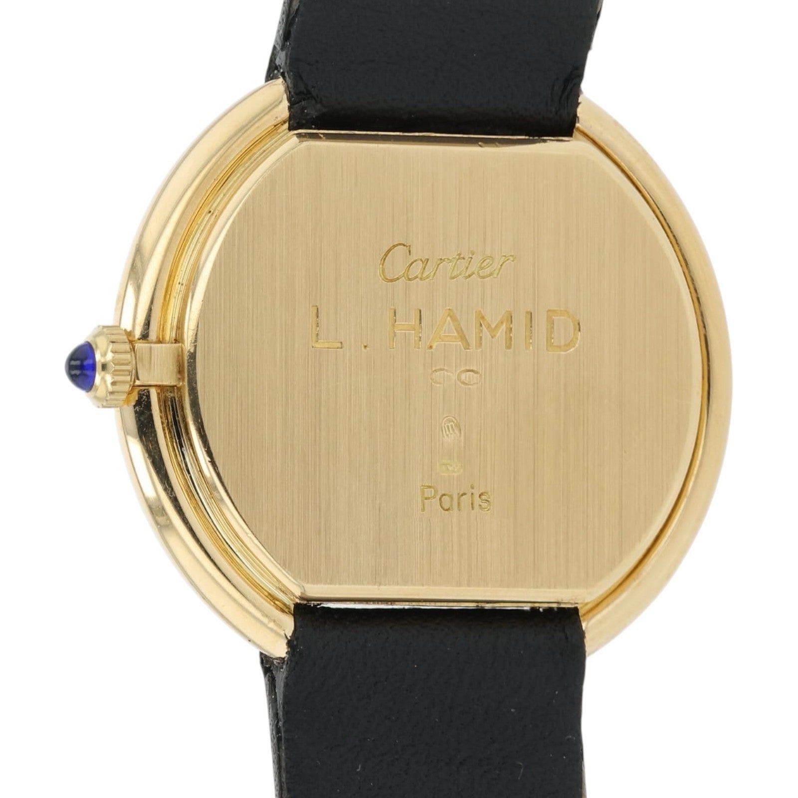 Cartier Stepped Ellipse 18k Yellow Gold 28mm White Dial Manual Wind Watch 7809