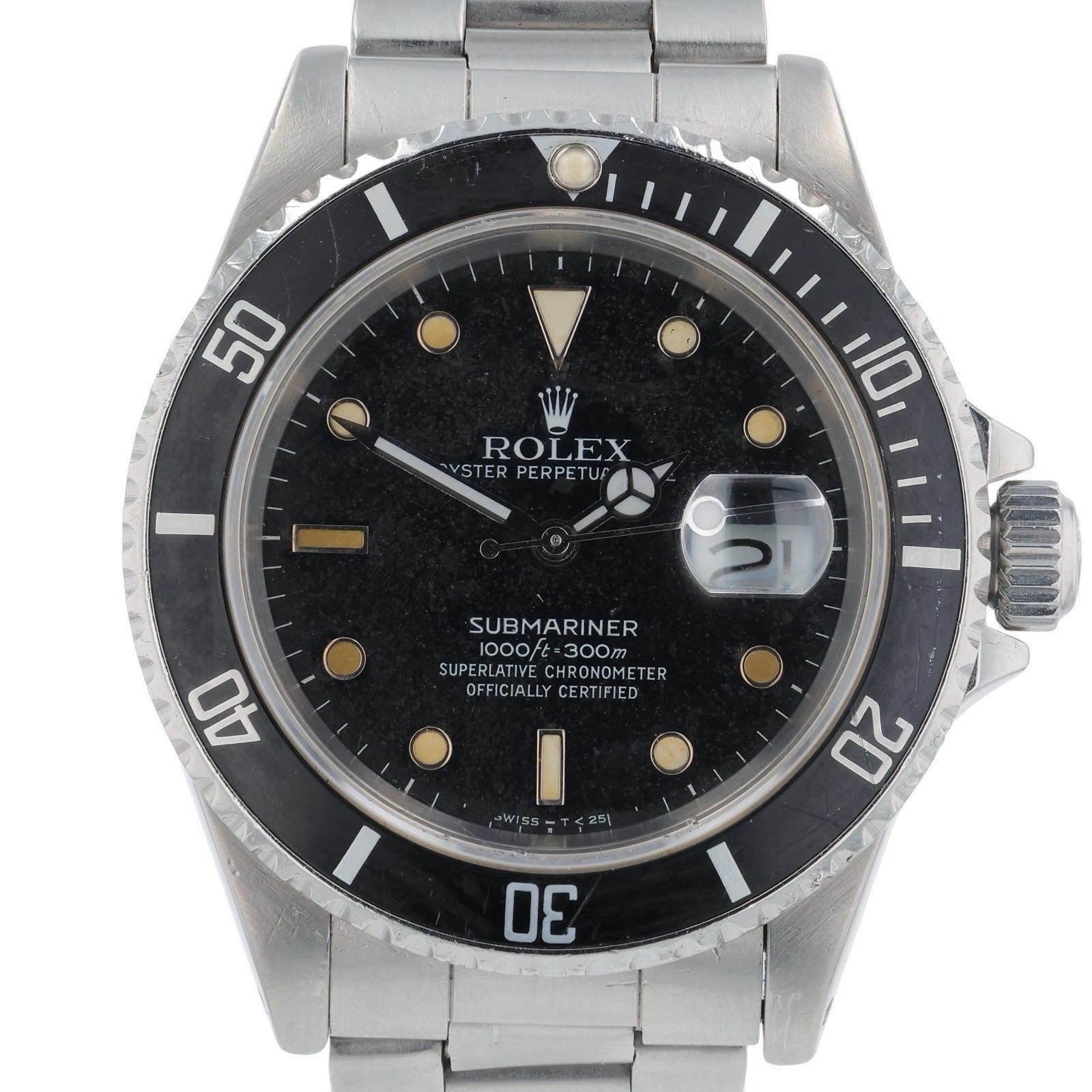 Rolex Submariner Date Stainless Steel Black Dial 40mm Automatic Mens Watch 16610