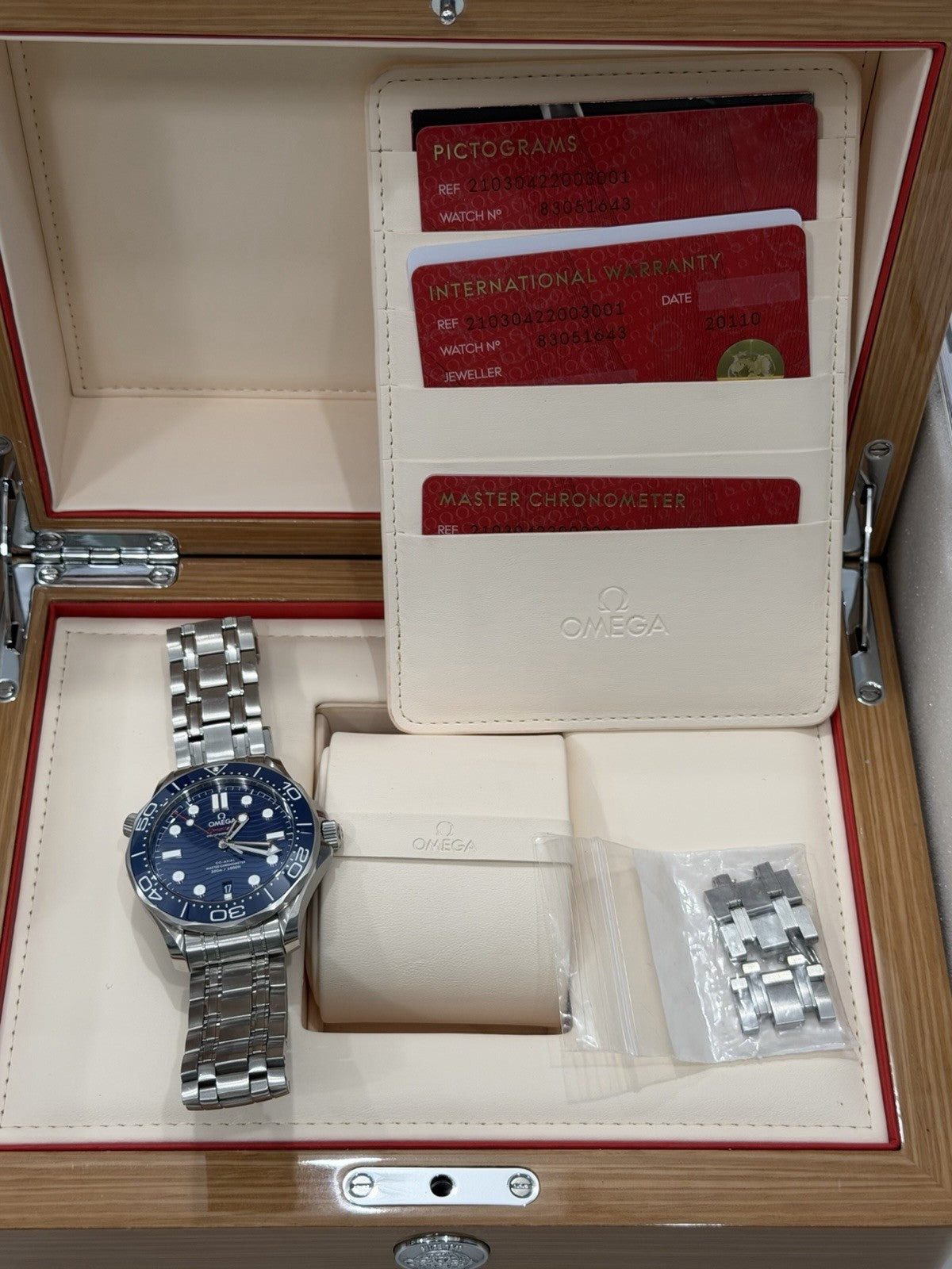 Omega Seamaster Date 300m Diver Blue Ceramic Men's Watch 210.30.42.20.03.001