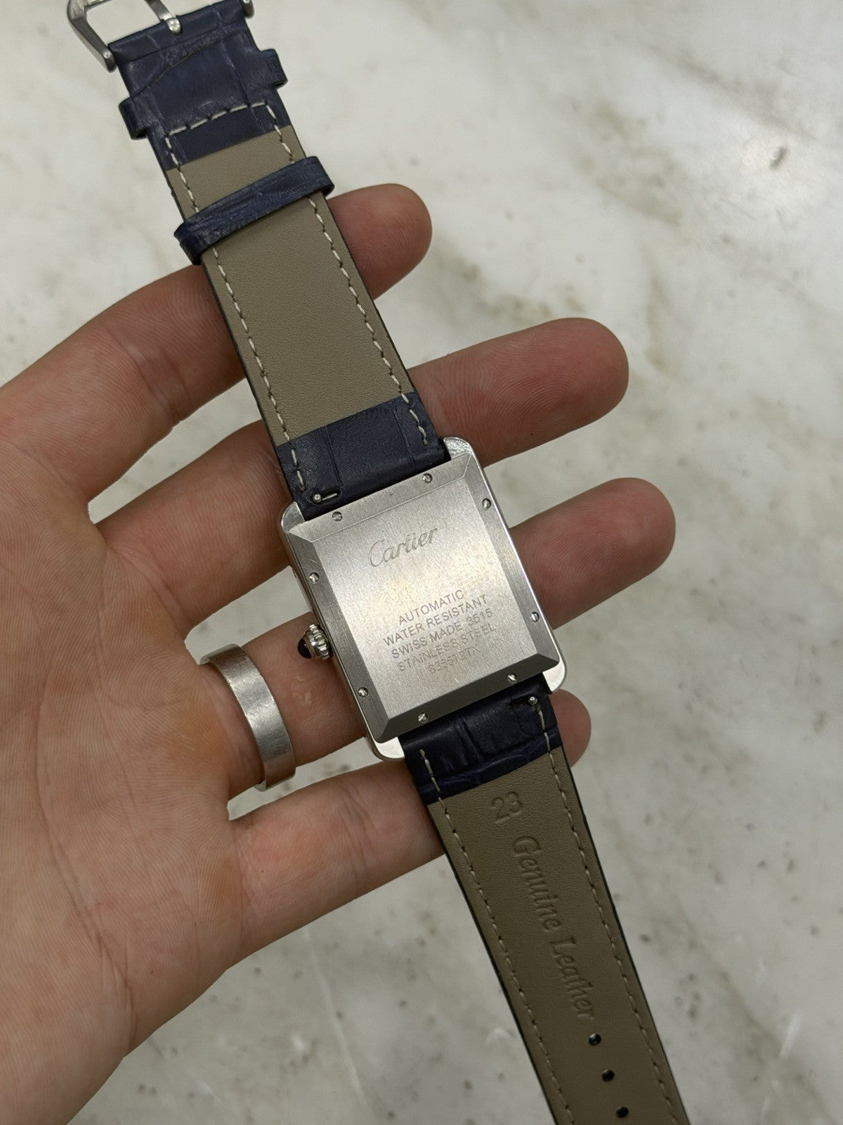 Cartier Tank XL Silver Dial Stainless Steel 31mm Automatic Watch W5200027