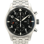 IWC Pilots Chronograph Black Dial Steel 43mm Automatic Men's Watch IW377701