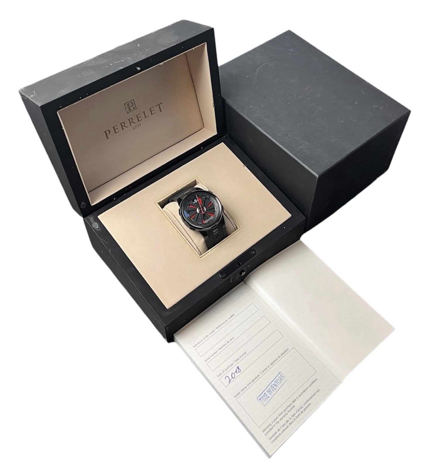 Perrelet Turbine Black Dial Stainless Steel 48mm Automatic Mens Watch A1051