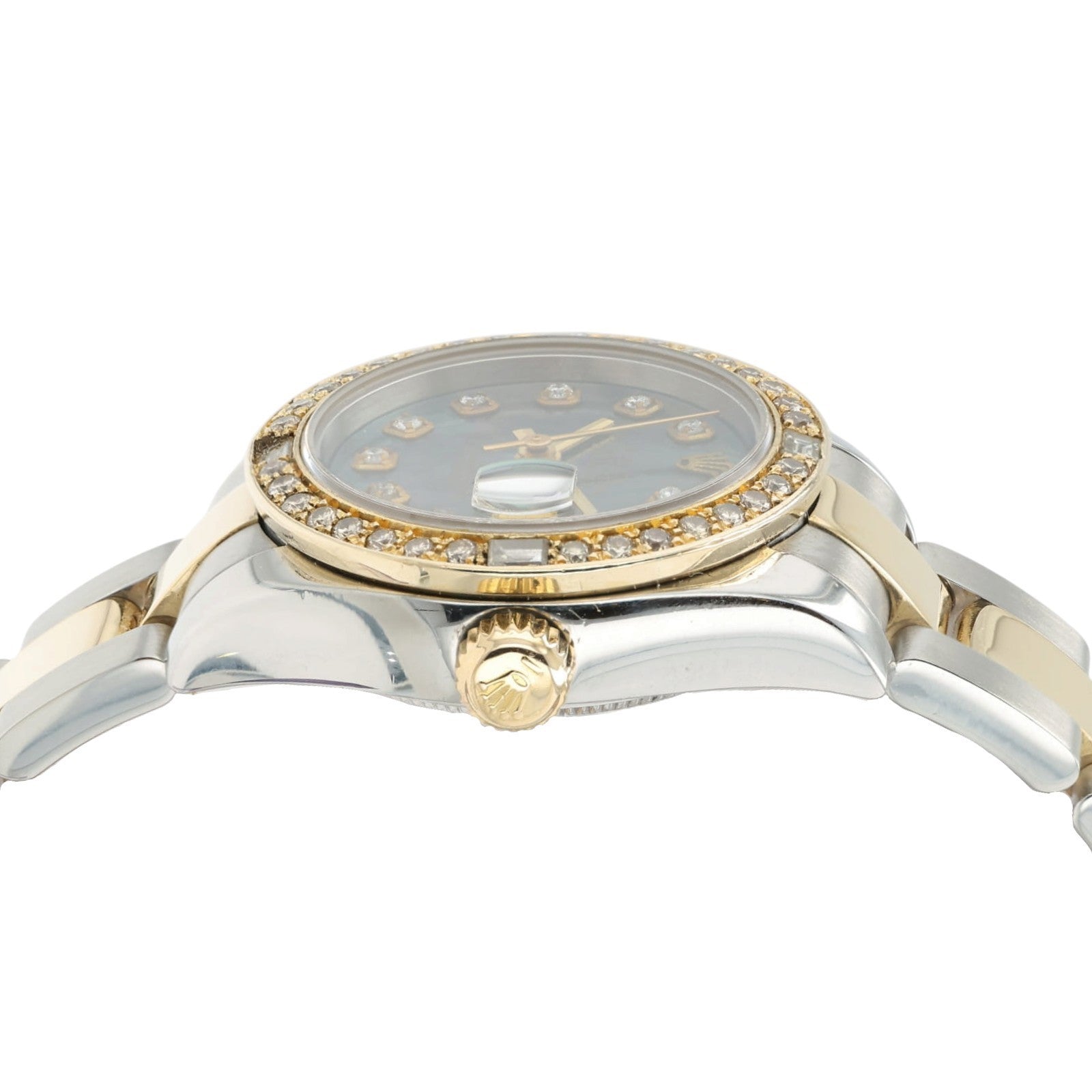 Rolex Datejust Two-Tone Green Dial Steel & Gold 26mm Automatic Womens 179163