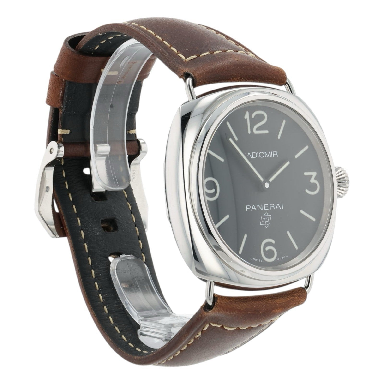Panerai Radiomir Black Dial Stainless Steel 45mm Manual Wind Mens Watch PAM00753