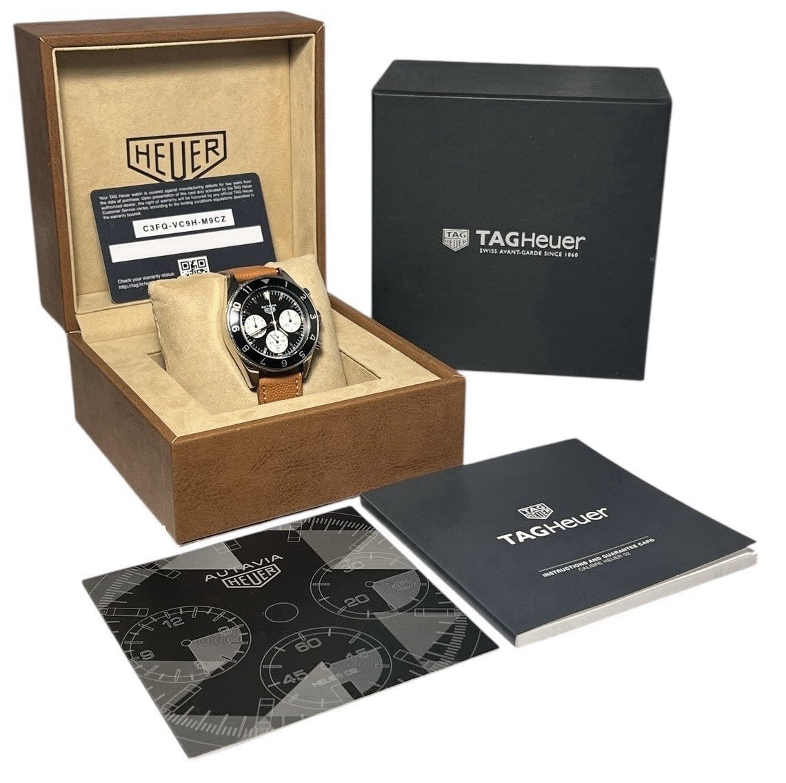 Tag Heuer Autavia Stainless Steel Black Dial 42mm Automatic Mens Watch CBE2110-0