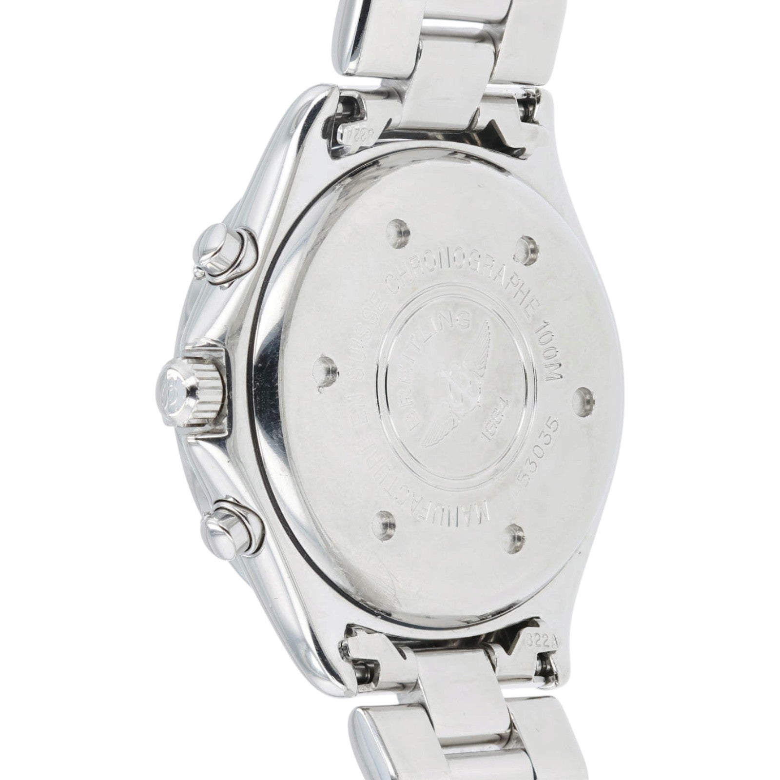 Breitling Colt Chronograph Silver Dial Stainless Steel 38mm Quartz Mens A53035