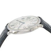 Cartier Ronde Cartier Silver Dial 18k White Gold 36mm Diamond Watch WR000551