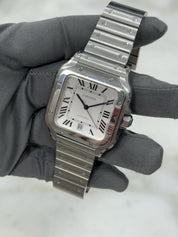 Cartier Santos Stainless Steel Silver Dial 39mm Automatic Men's Watch WSSA0018