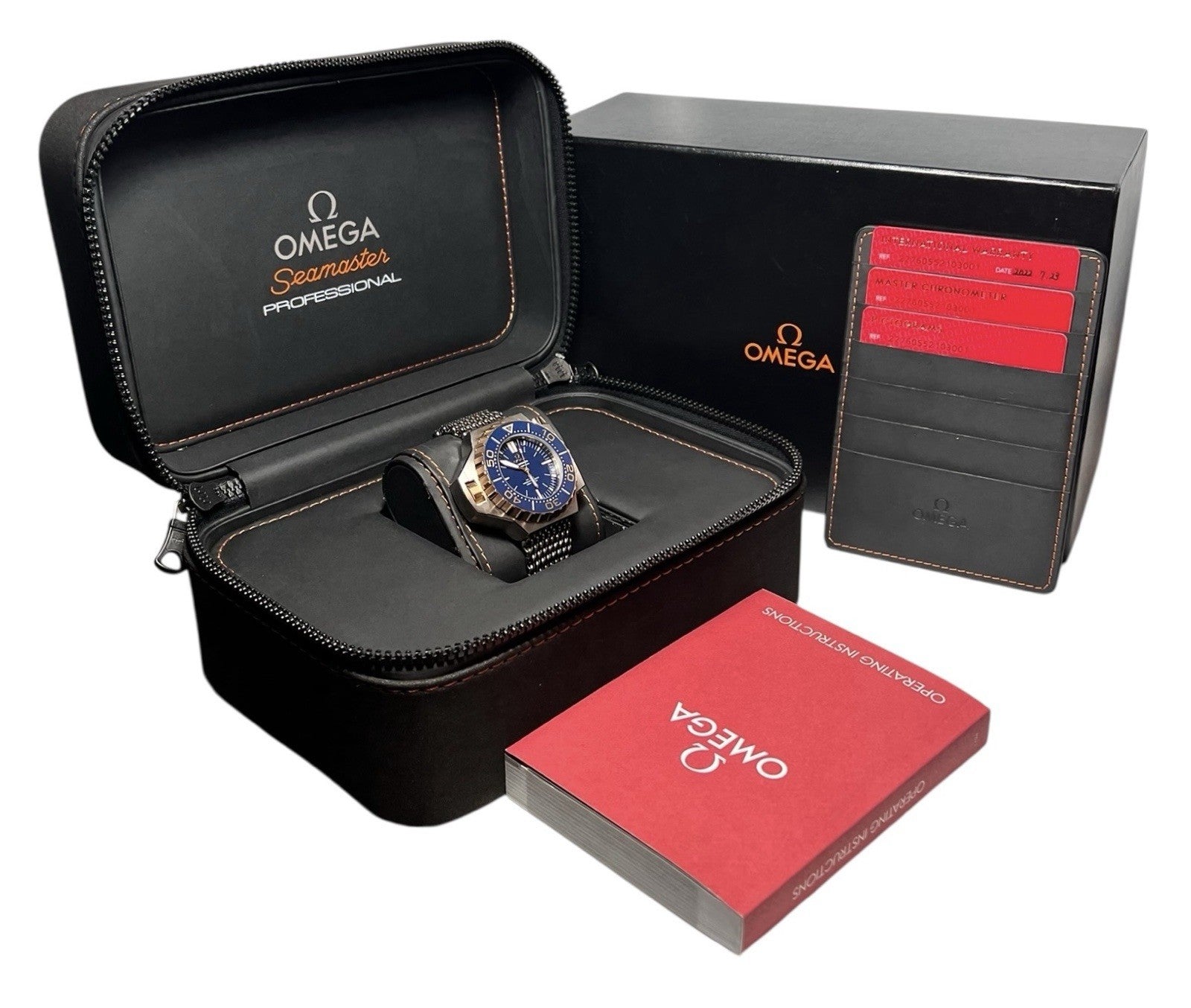 Omega Seamaster Ploprof Rose Gold Titanium Mens Watch 227.60.55.21.03.001 Box Ca