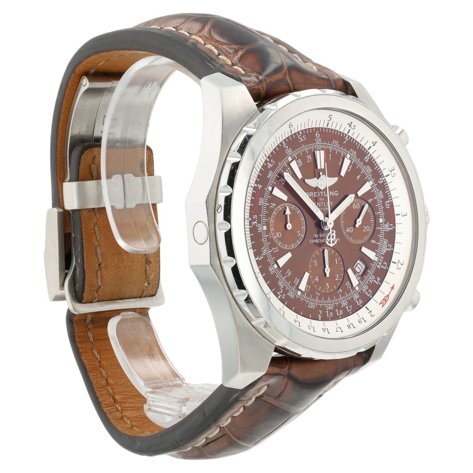 Breitling Bentley Brown Dial Stainless Steel 49mm Automatic Mens Watch A25363