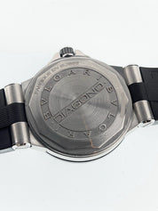 Bulgari Diagono Stainless Steel Black Dial 42mm Automatic Mens Watch DG42SC