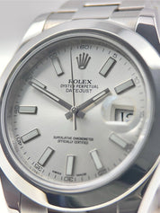 Rolex Datejust II Stainless Steel 41mm Silver Dial Automatic Men’s Watch 116300