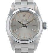 Rolex Oyster Perpetual Stainless Steel Silver Dial 24mm Automatic Womens 67180