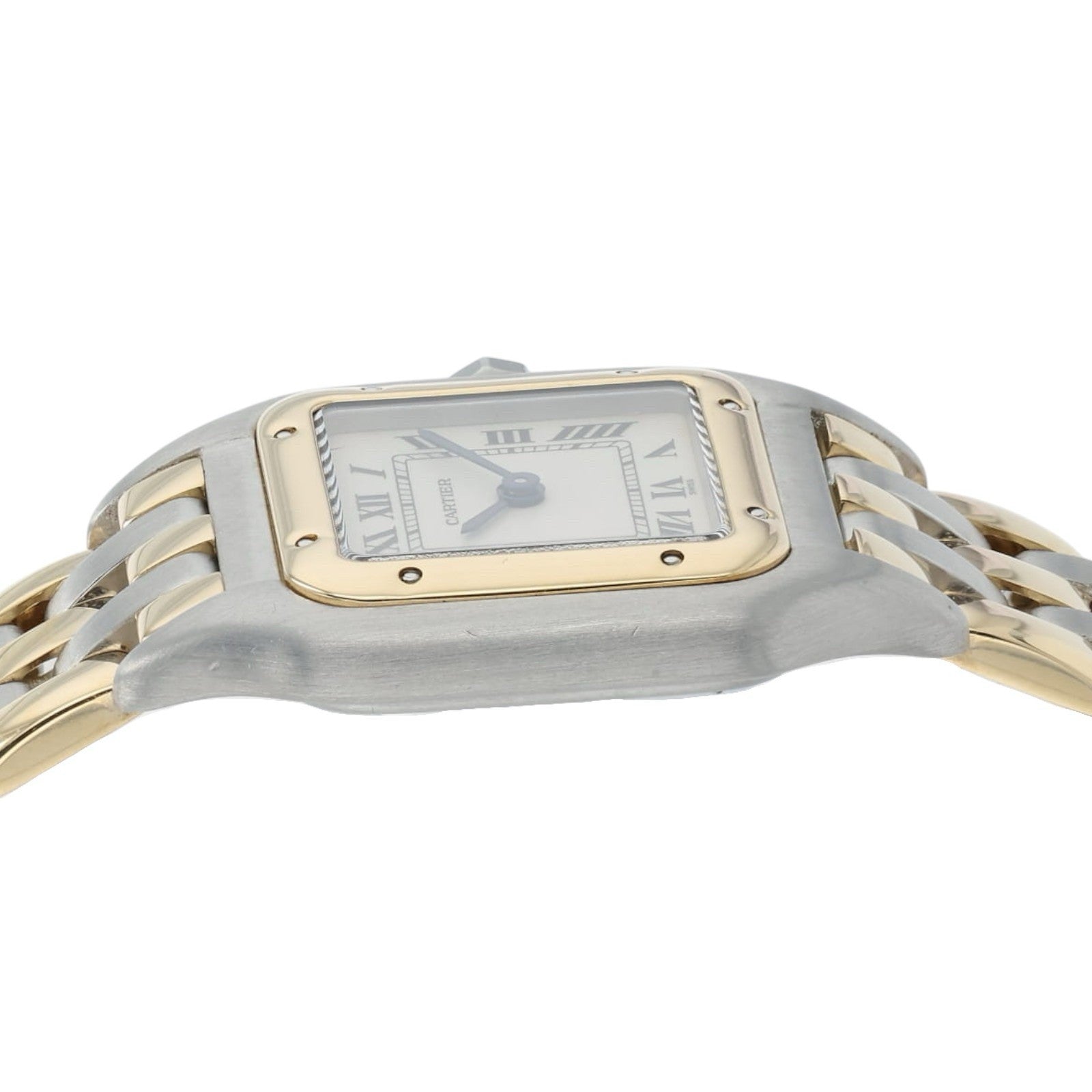 Cartier Panthere 3 Row Silver Dial Steel 22mm Quartz Women's Watch 1057917