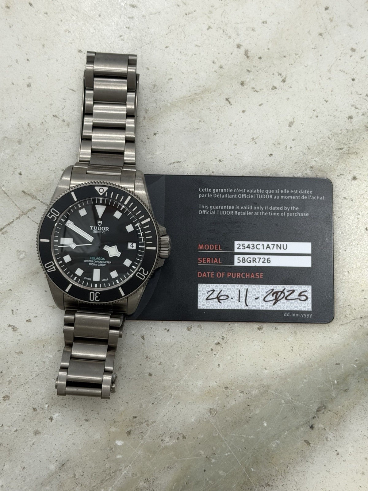 Tudor Pelagos Ultra Titanium Black Dial 43mm Automatic Mens Watch 2543C1A7NU
