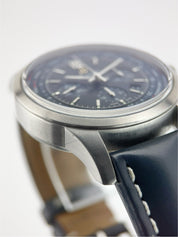 Breitling Transocean Stainless Steel Blue Dial 46mm Automatic Men's Watch AB0510