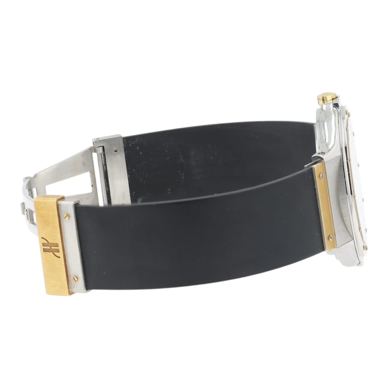 Hublot Classic MDM Black Dial Gold & Steel 36mm Quartz Men's Watch 1521.2