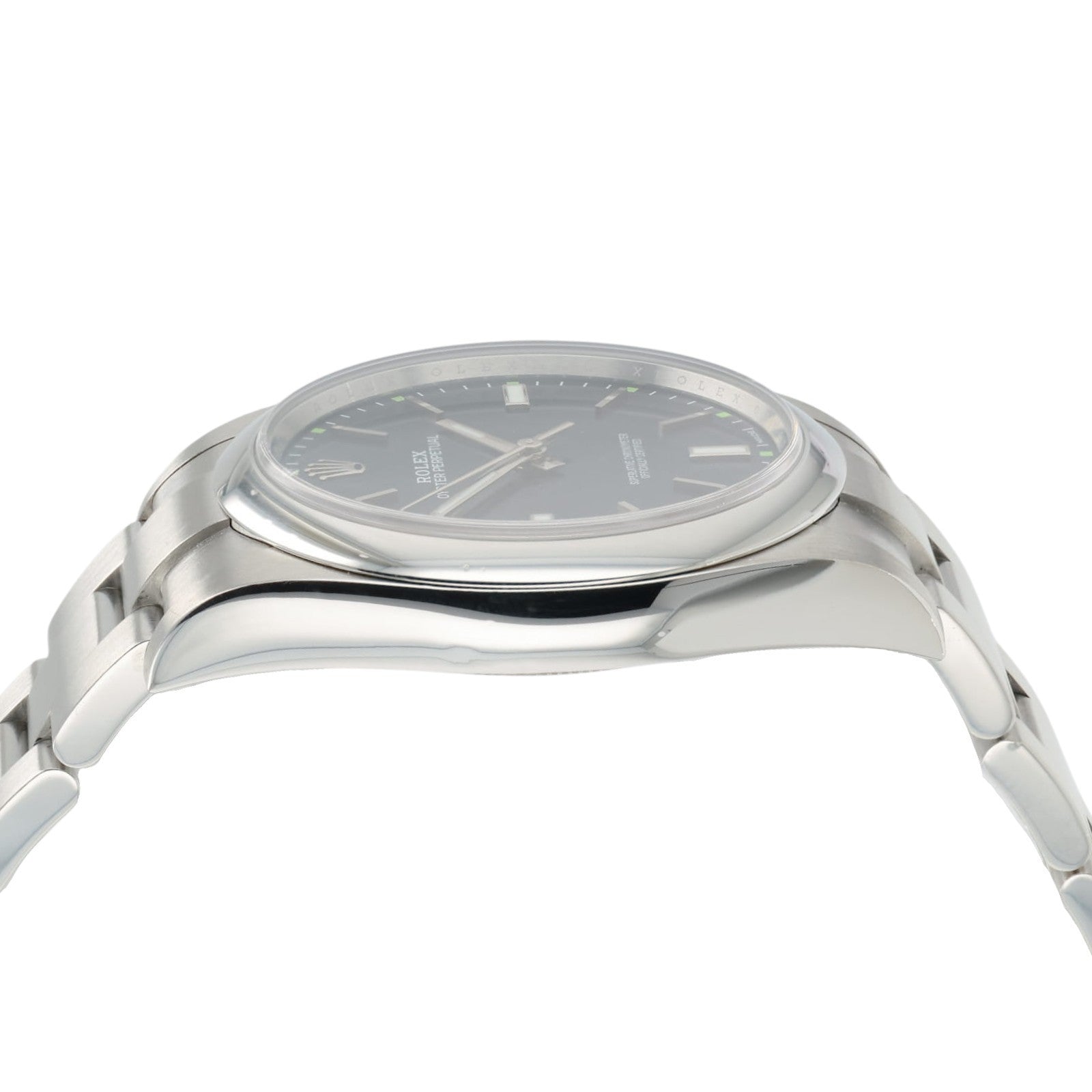 Rolex Oyster Perpetual Blue Dial Stainless Steel 39mm Automatic Mens 114300