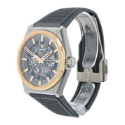 Zenith Defy Classic Skeleton Gray Dial Gold Bezel Auto Men's Watch 87.9001.670