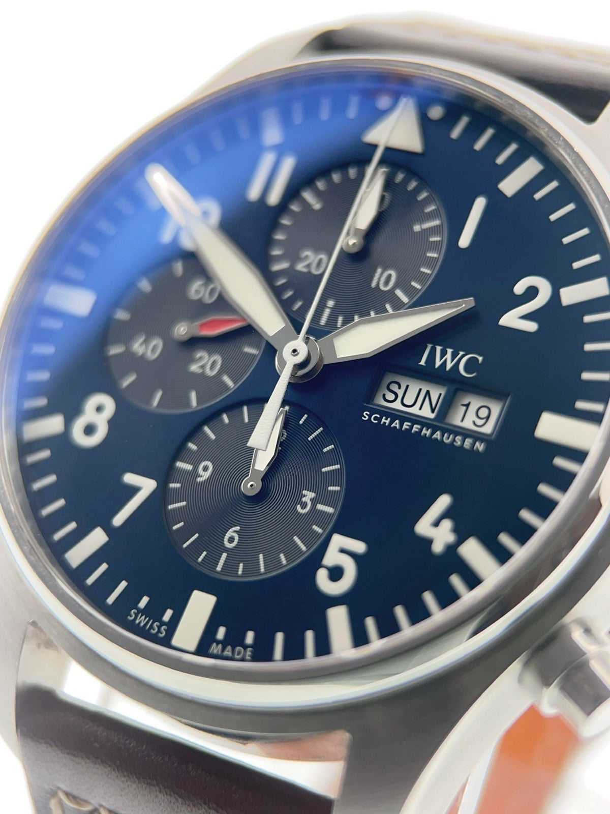 IWC Pilot Stainless Steel Blue Dial 43mm Automatic Movement Men’s Watch IW377714