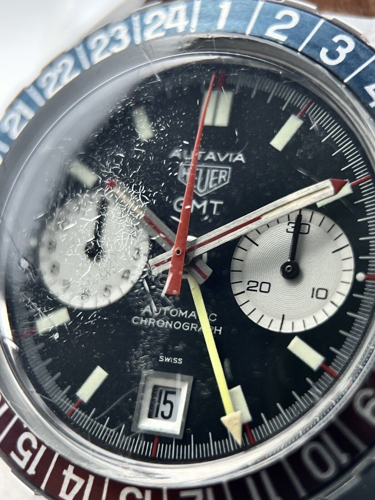 Vintage Heuer Autavia Ref. 1163 Chronograph Manual/Automatic GMT Men’s Watch