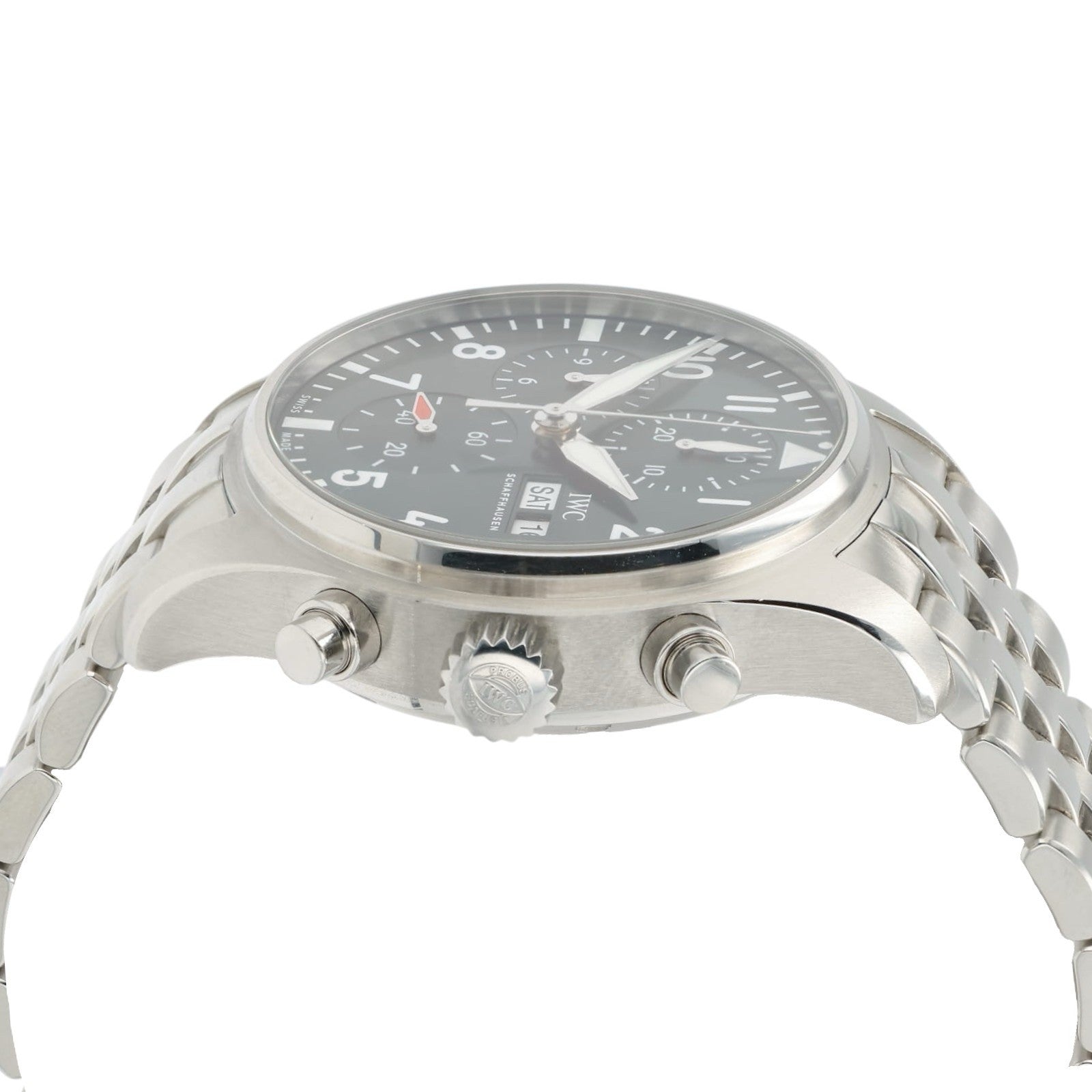 IWC Pilot Chronograph Green Dial Stainless Steel 41mm Automatic Men’s IW388104