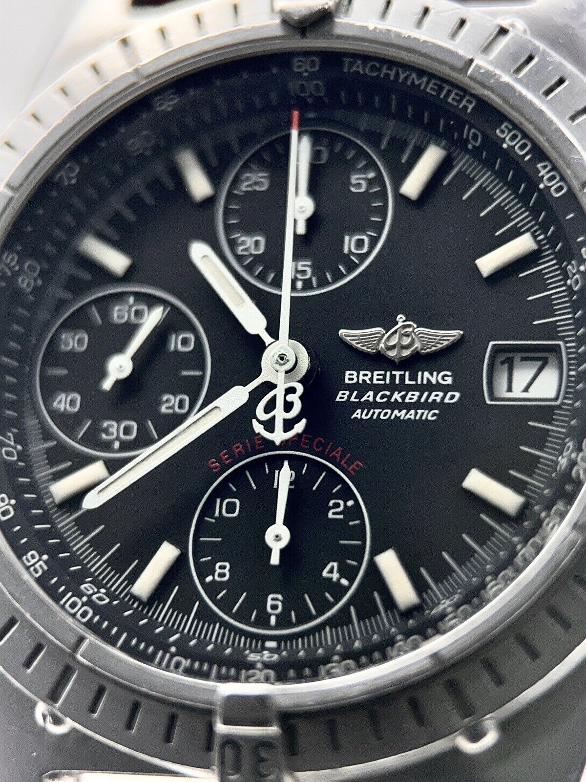 Breitling Chronomat Blackbird A13050.1 Date Black Automatic Men's Watch 39mm