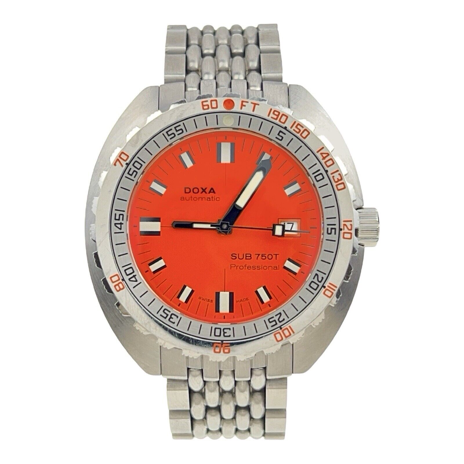 Doxa Professional 750T Steel Orange 45mm Automatic Men’s Watch 750T - Box/Papers