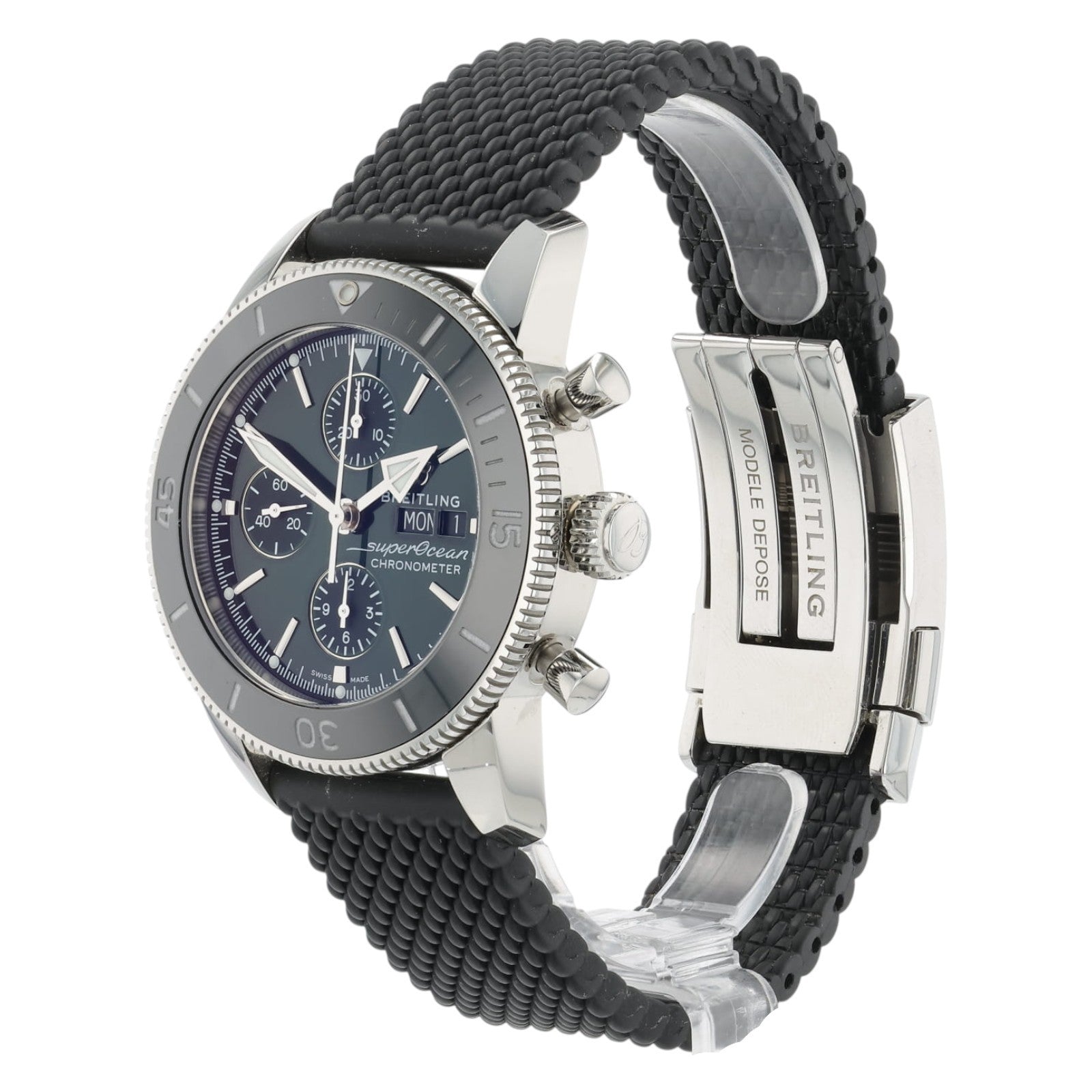 Breitling SuperOcean Chronograph Green Dial Steel Automatic Men's 44mm A13313