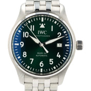 IWC Pilot Mark XX Green Dial Date Stainless Steel 40mm Auto Men's Watch IW328206