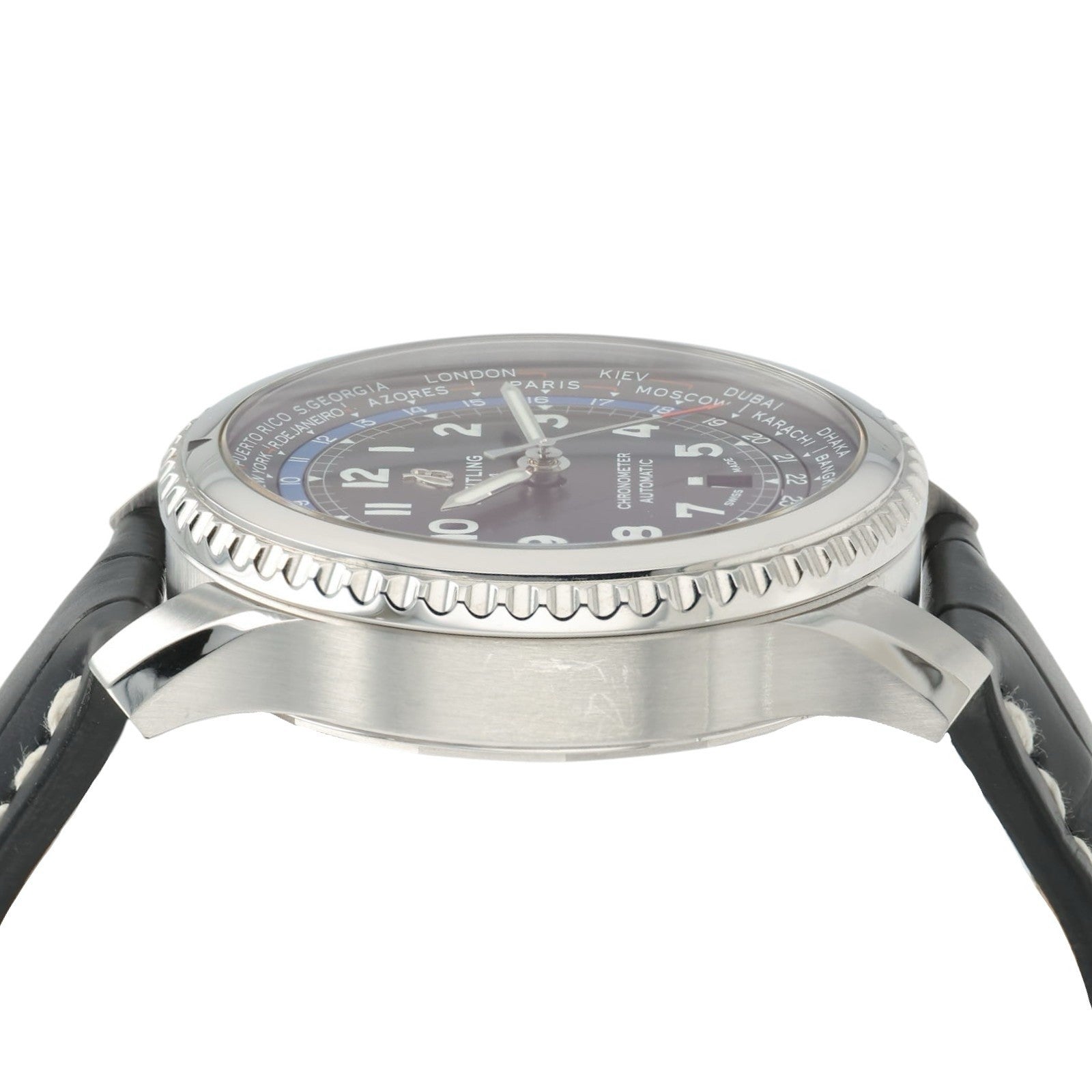 Breitling Aviator 8 Black Dial Stainless Steel 43mm Automatic Mens Watch AB3521