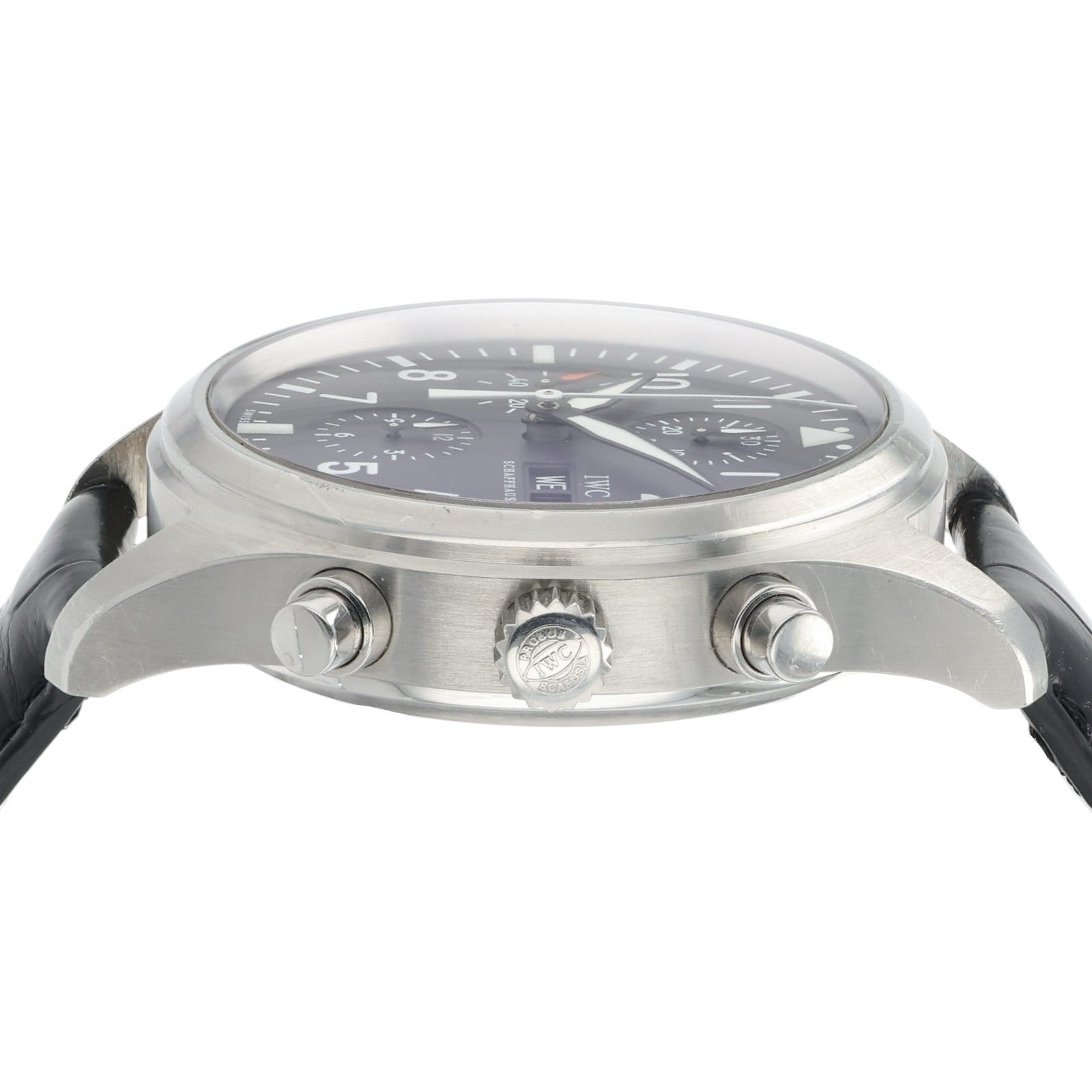 IWC Pilot Chronograph Stainless Steel Black Dial 42mm Automatic Mens IW371701