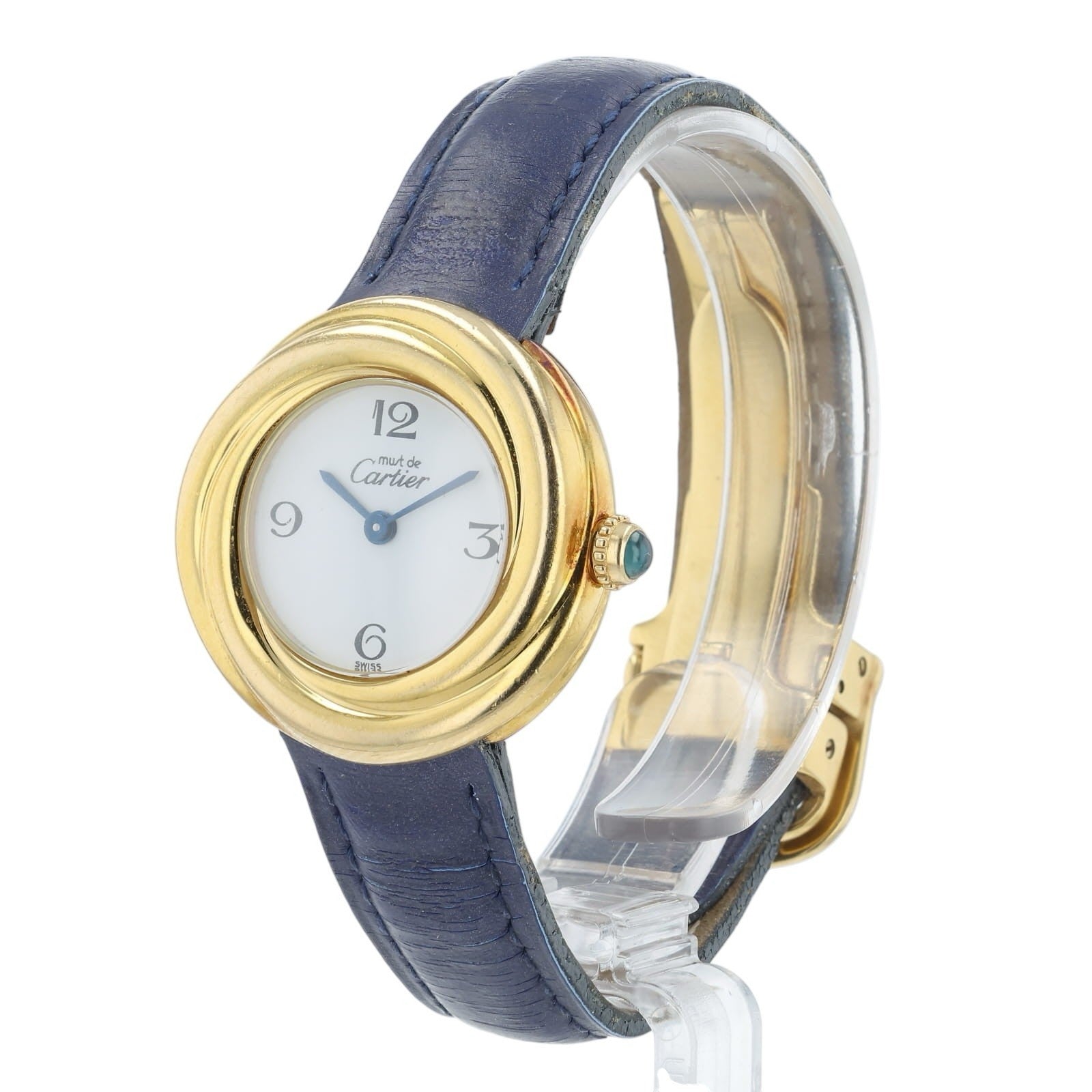 Cartier Trinity 925 Vermeil White Dial 27mm Quartz Movement Women's Watch 2735