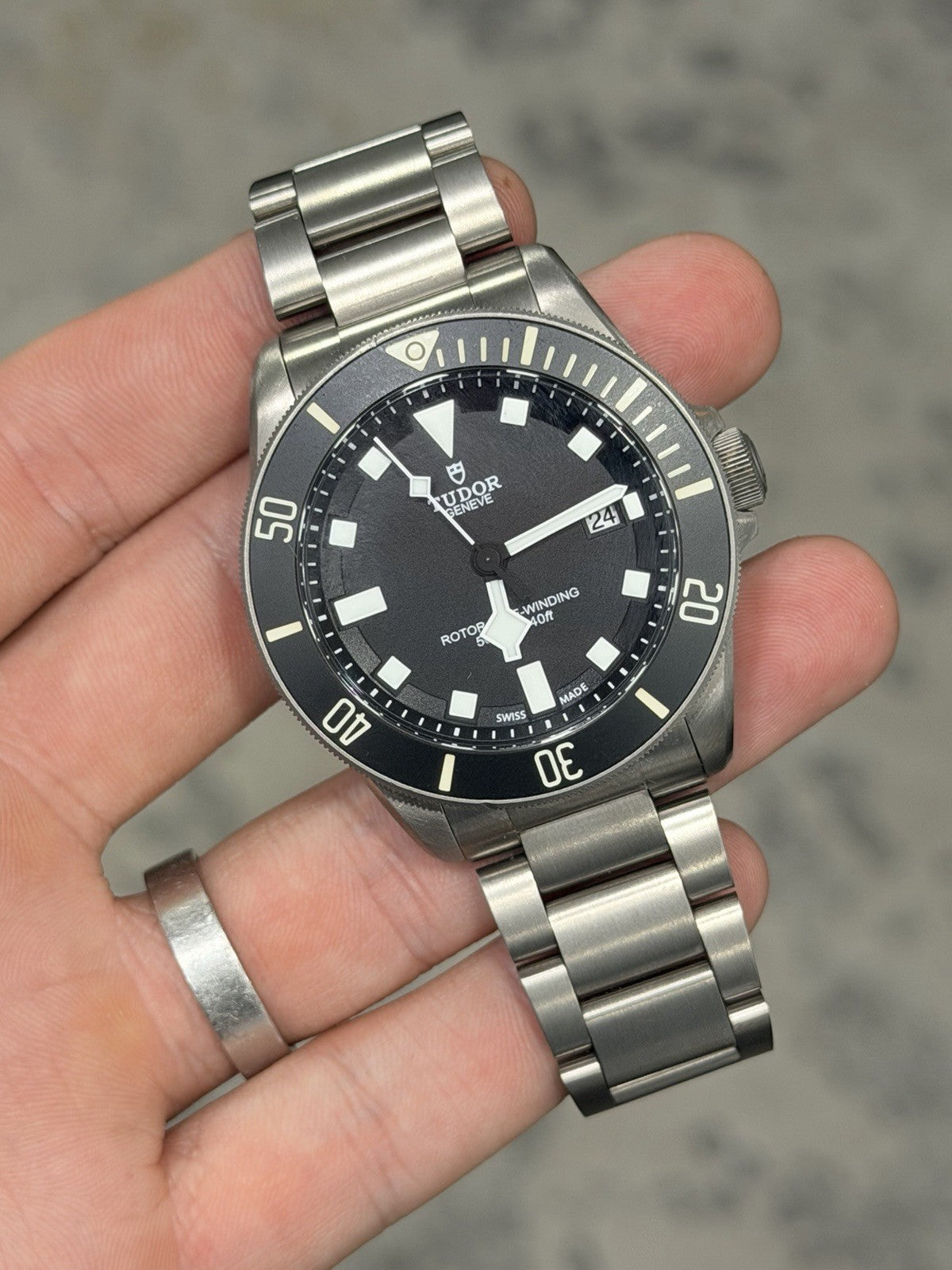 Tudor Pelagos Date Black Dial Titanium Automatic Men's Watch 25500TN
