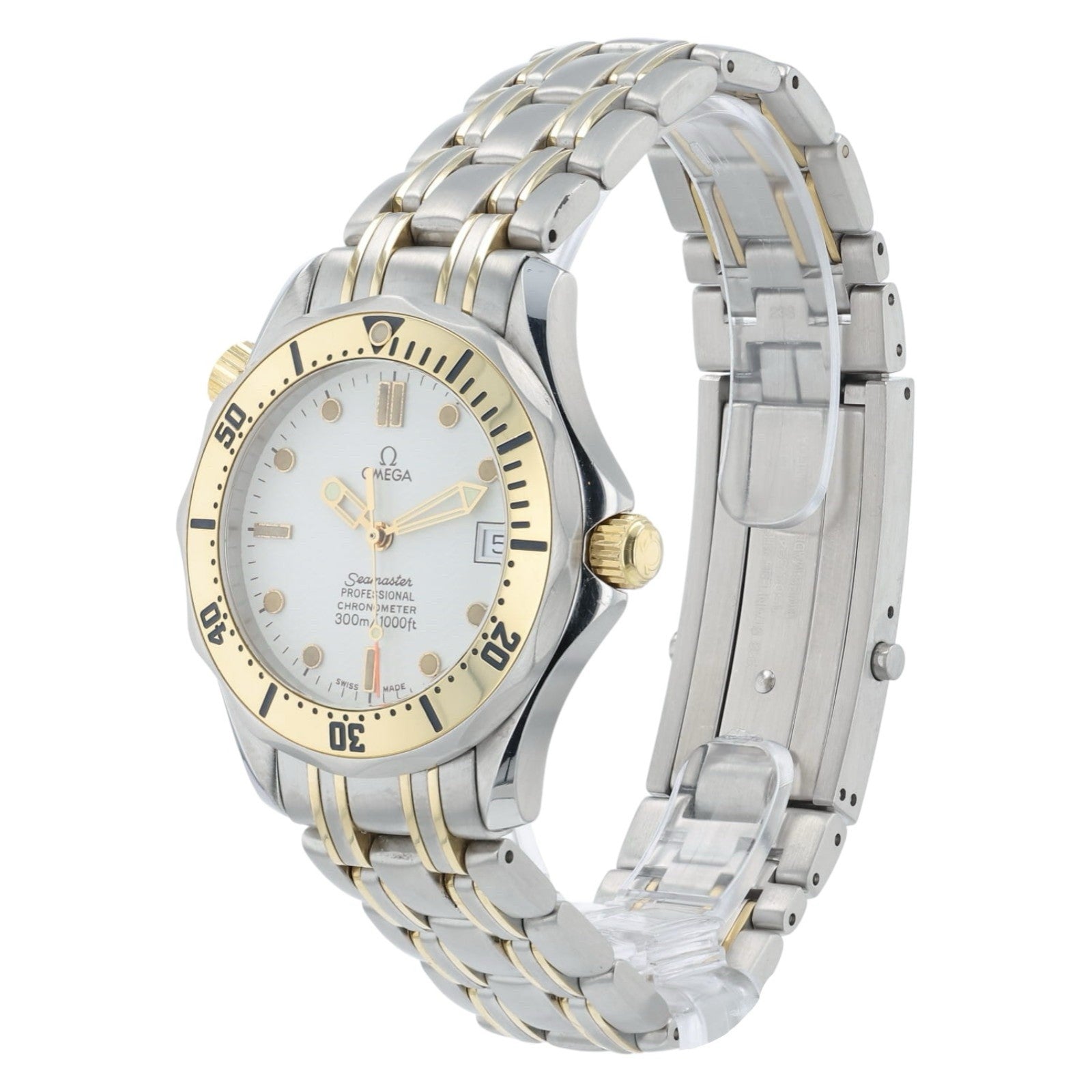 Omega Seamaster White Dial Gold & Steel 36mm Automatic Men’s Watch 2352.20.00