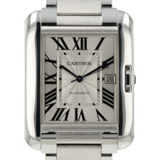 Cartier Tank Anglaise Silver Color Dial Steel 47x36mm Automatic Mens W5310008