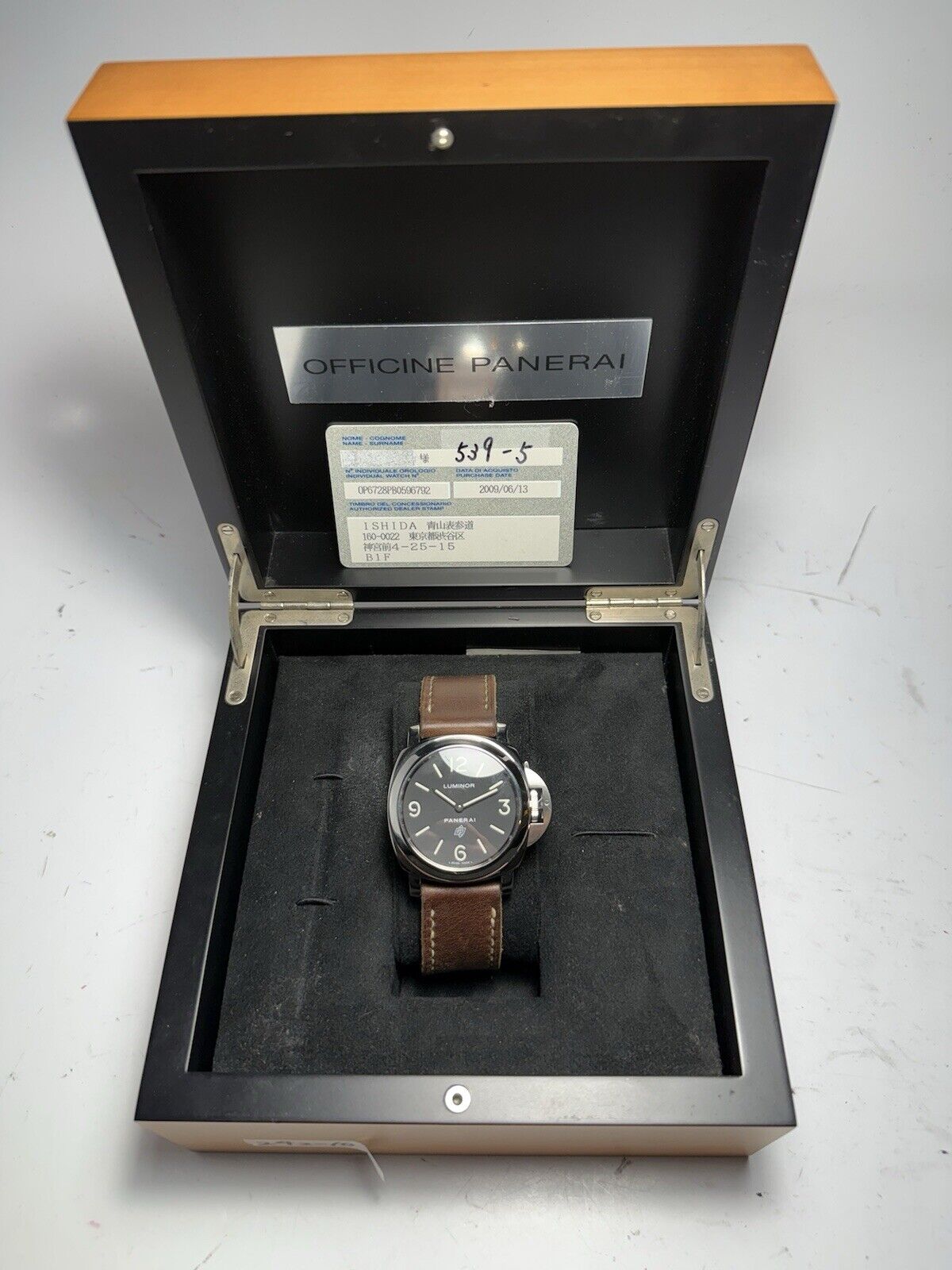 Panerai Luminor Base Logo Steel Black Dial 44mm Manual Wind Men’s Watch PAM00000