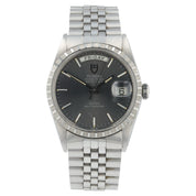 Tudor Prince Day Date Stainless Steel Gray Dial 36mm Automatic Mens Watch 94510