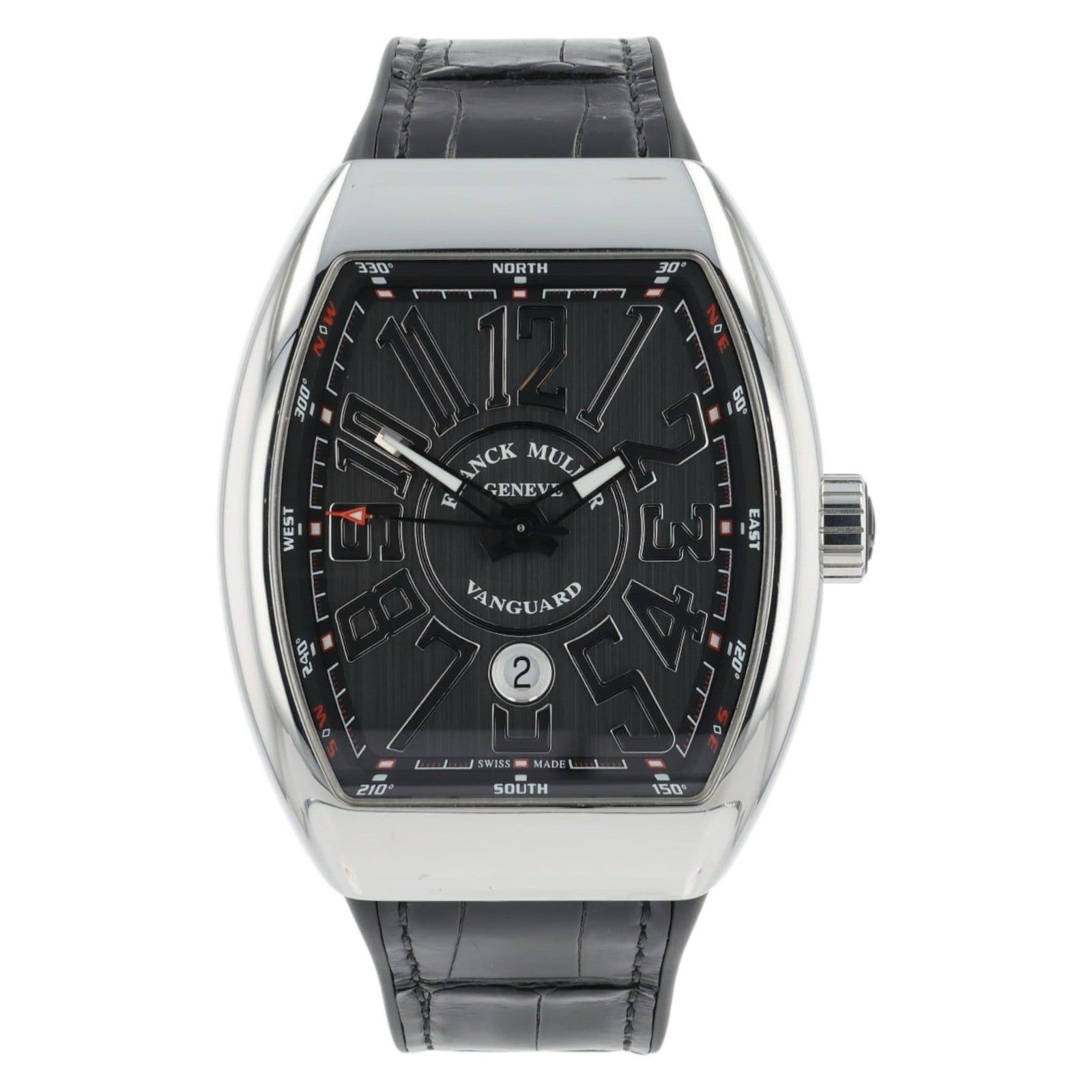 Franck Muller Vanguard Steel Black Dial 45mm Automatic Men’s Watch - Full Set