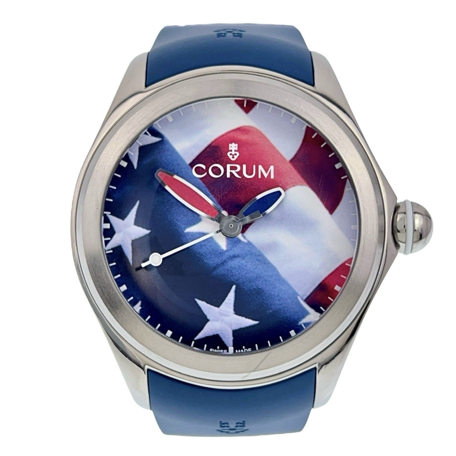 Corum Bubble Flag Steel Red White Blue Dial 8.0016