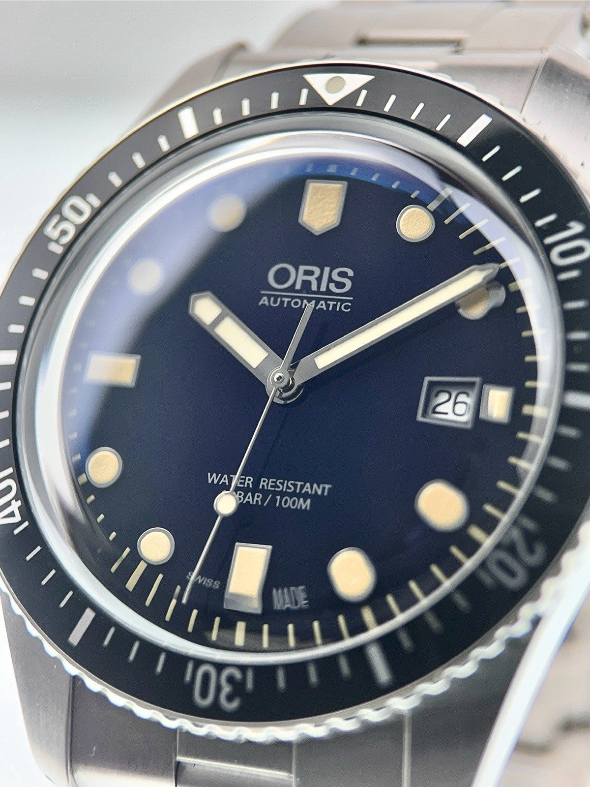 Oris Divers Sixty Five Stainless Steel Blue Dial 42mm Automatic Mens Watch 7720
