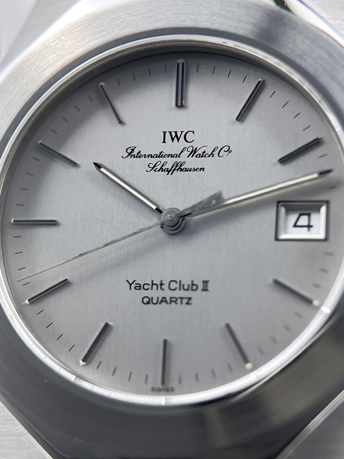 IWC Yacht Club II 38mm Men's Quartz Date Watch IW3012 Stainless Steel