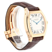 Cartier Tortue 18k Rose Gold Silver Dial 34mm Manual Wind Men’s Watch W15386851