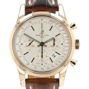 Breitling Transocean Silver Dial 18k Rose Gold 43mm Automatic Men’s RB0152