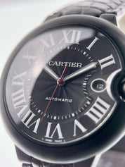 CARTIER Ballon Bleu 42MM WSBB0015 Date Black Dial Automatic Men's Watch