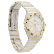 Omega Constellation Chronograph White Dial Gold & Steel 37mm Quartz Mens 1242.30