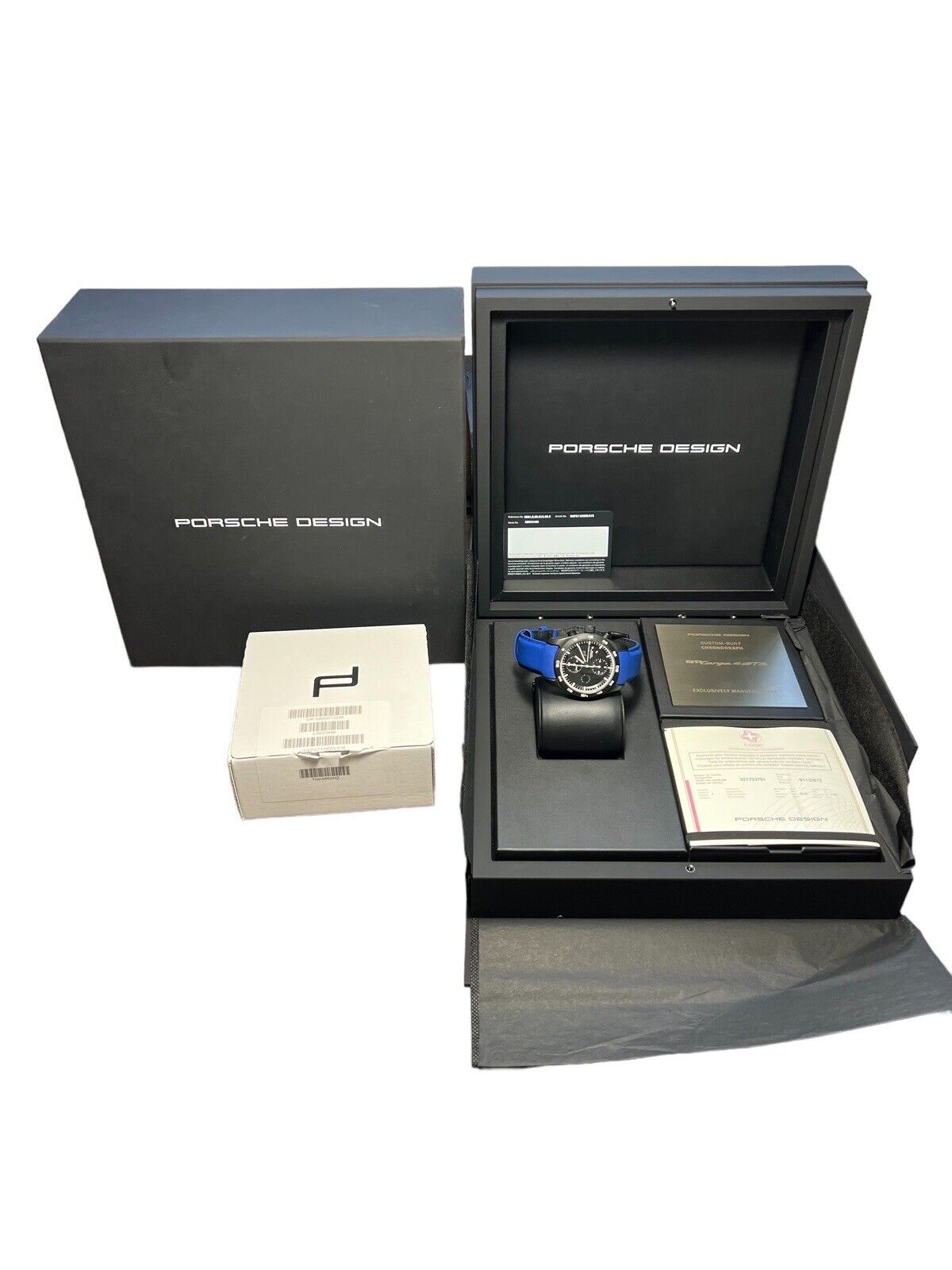 Porsche Design 6014.0001 Chronotimer Titanium Leather Automatic Men's Watch 42mm